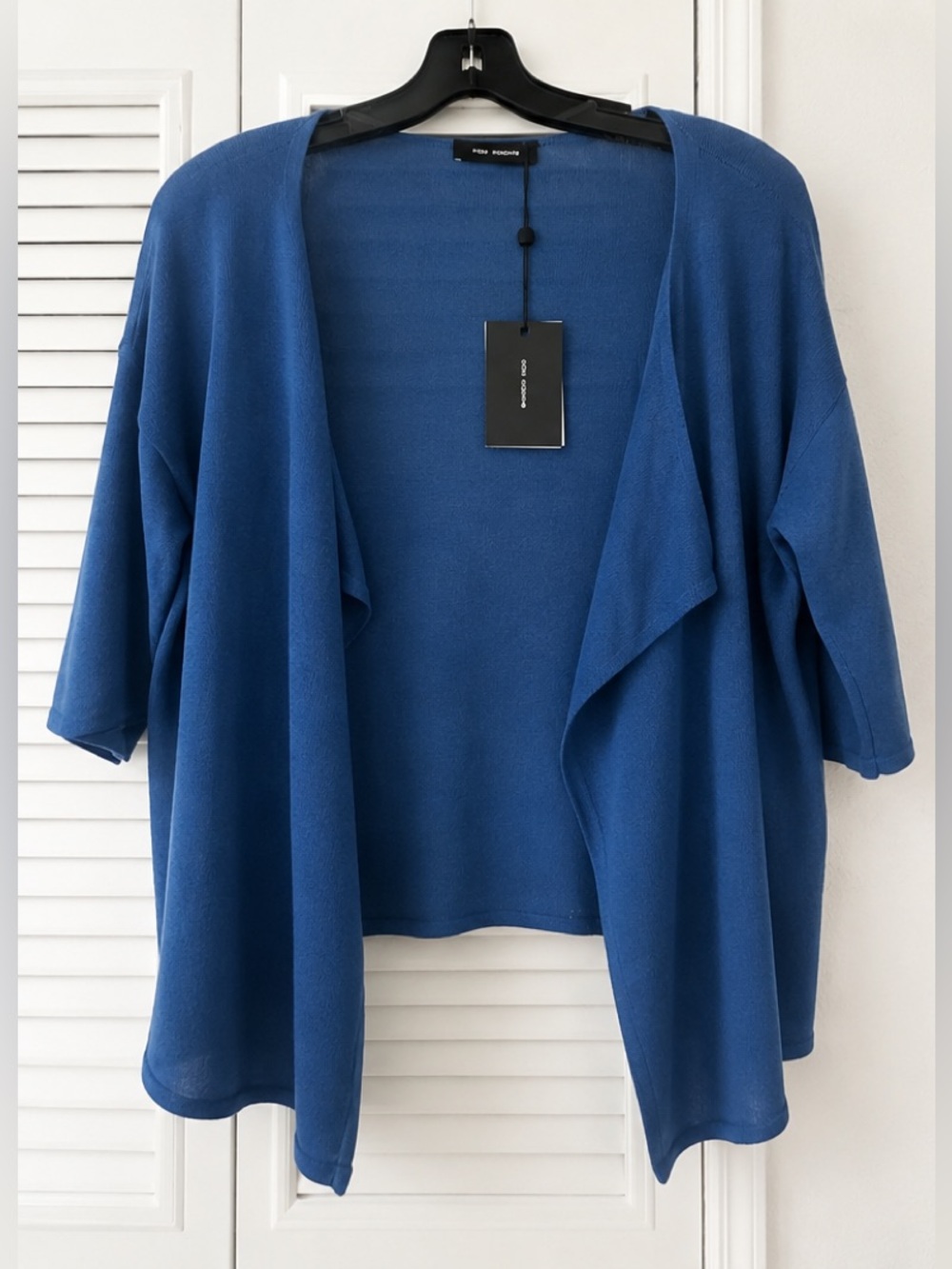 Cop. Copine deep teal Open Front Draped Cardigan  SMALL NWT